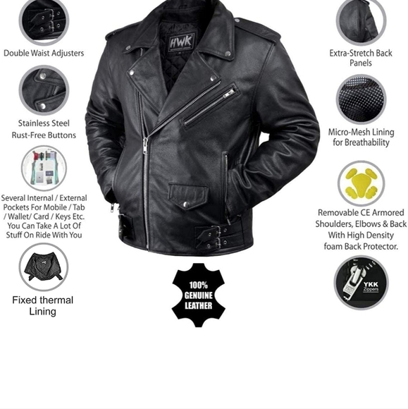 Motorcycle leather jacket - Picture 6 of 12